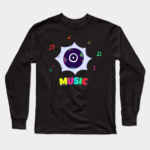 Music For Life Long Sleeve T-Shirt by Robiart